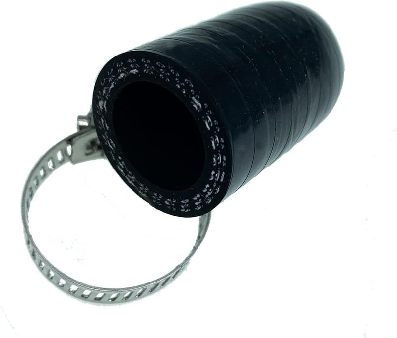 bekelan 45/64" (18mm) Black Universal Reinforced Silicone Coolant Cap With Clamp For bypass heater Vacuum Water Port Protective End Cap Kit - Image 1